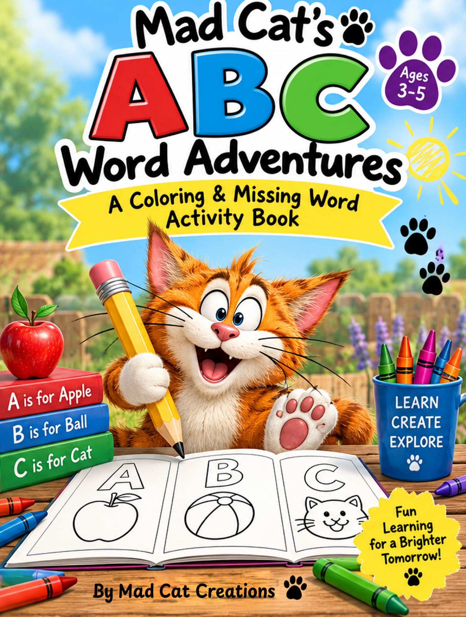 Published cover of Mad Cat's ABC Word Adventures